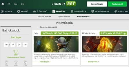 CampoBet Casino Bonuses